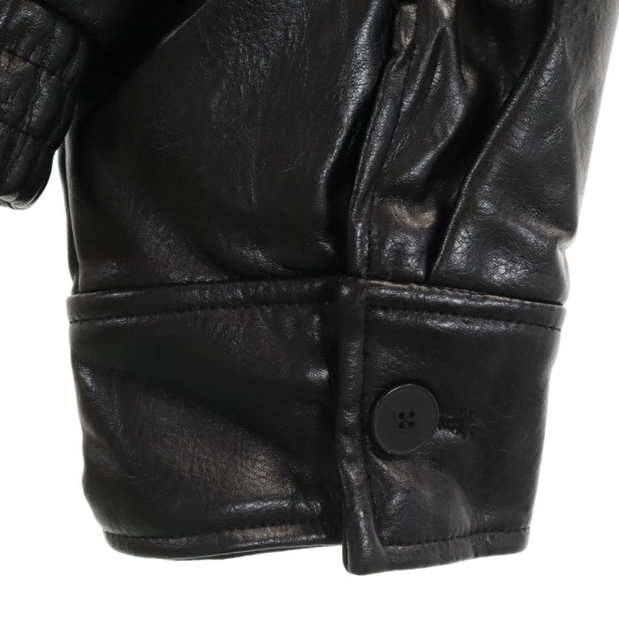 ZARA（ザラ） フェイク レザージャケット XS ブラック レディース 古着