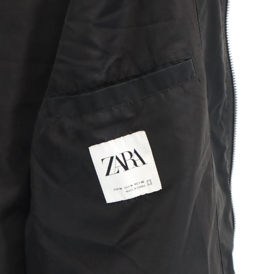 ZARA（ザラ） ブルゾン M ブラック ボンバージャケット メンズ 古着 