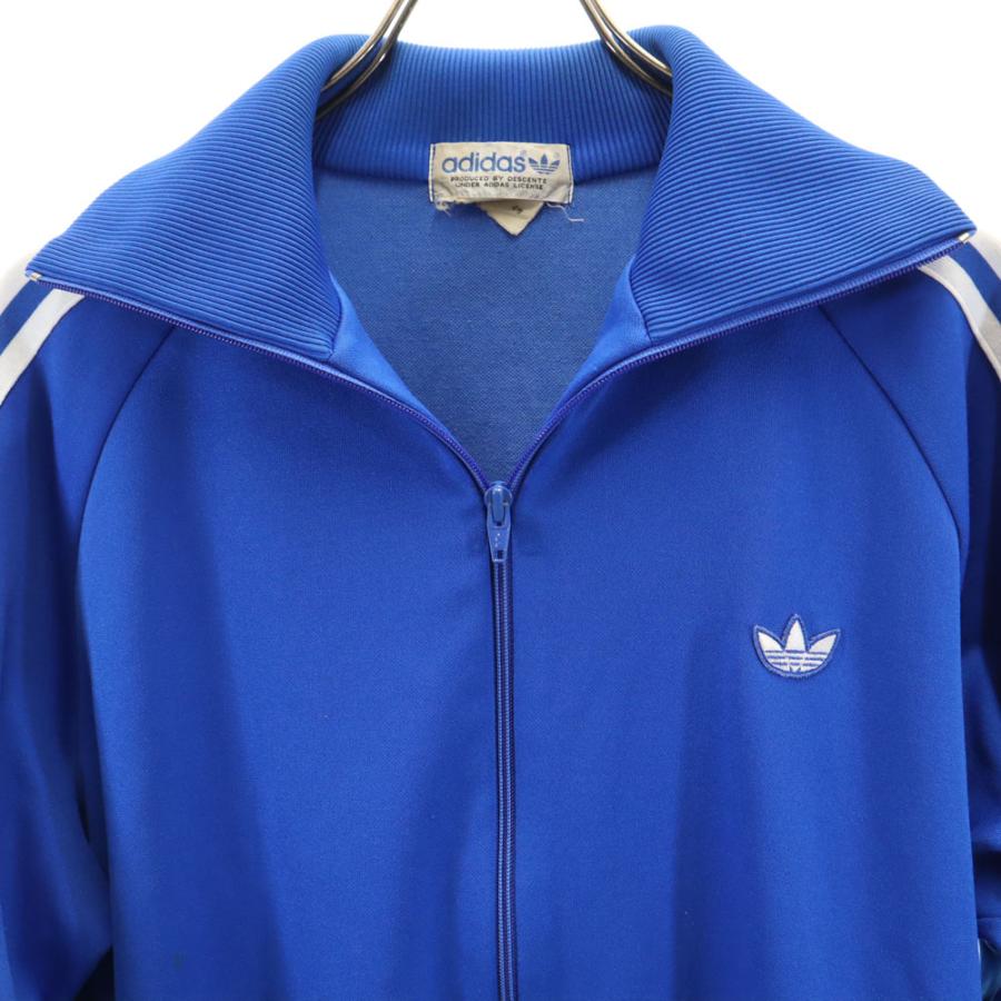 80s adiddas アディダス トラックジャケット デサント製 ４号 adidas（アディダス） 70s ヴィンテージ デサント製 トレフォイルロゴ