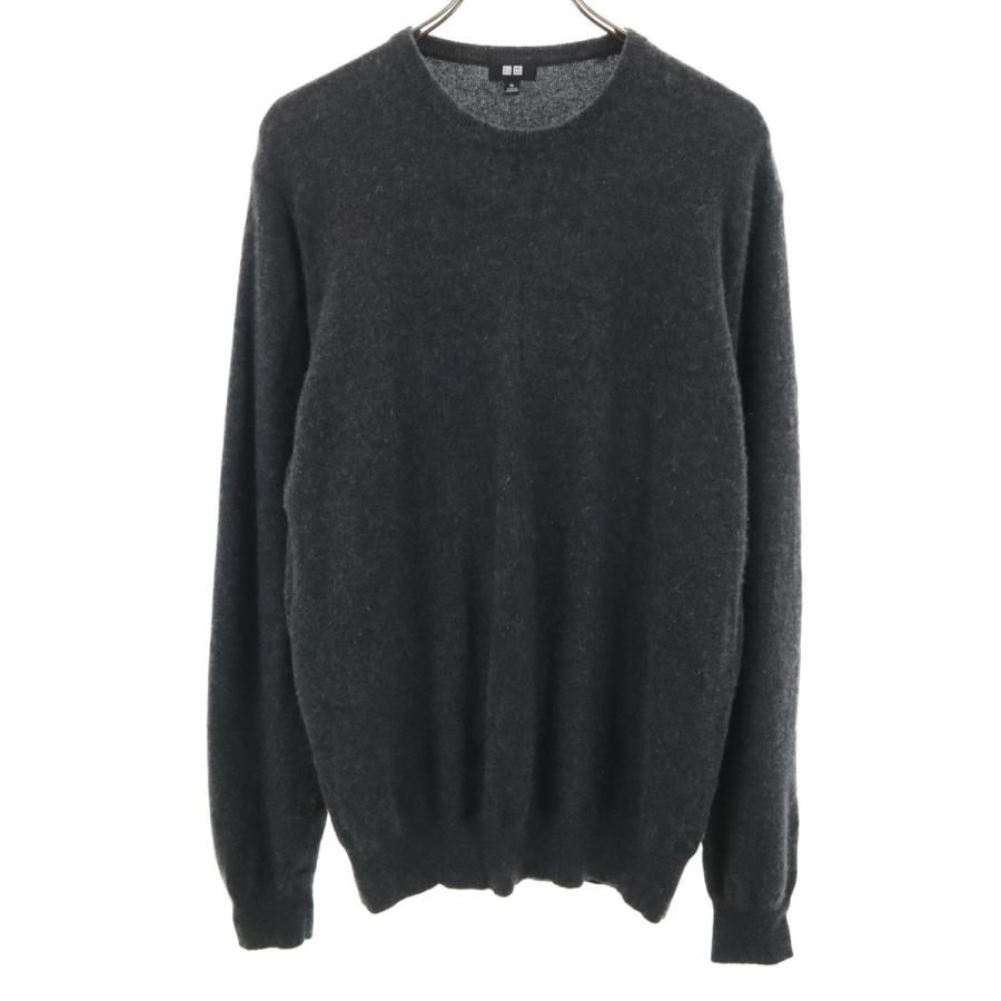 UNIQLO カシミヤセーター ブラック XL ユニクロ（UNIQLO） カシミヤ100% 長袖 セーター XL ダークグレー