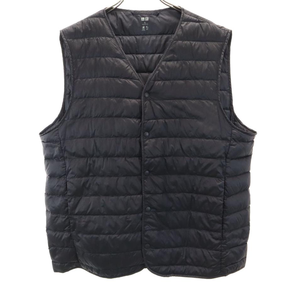 ユニクロ（UNIQLO） ウルトラライト ダウンベスト XL ブラック 収納袋