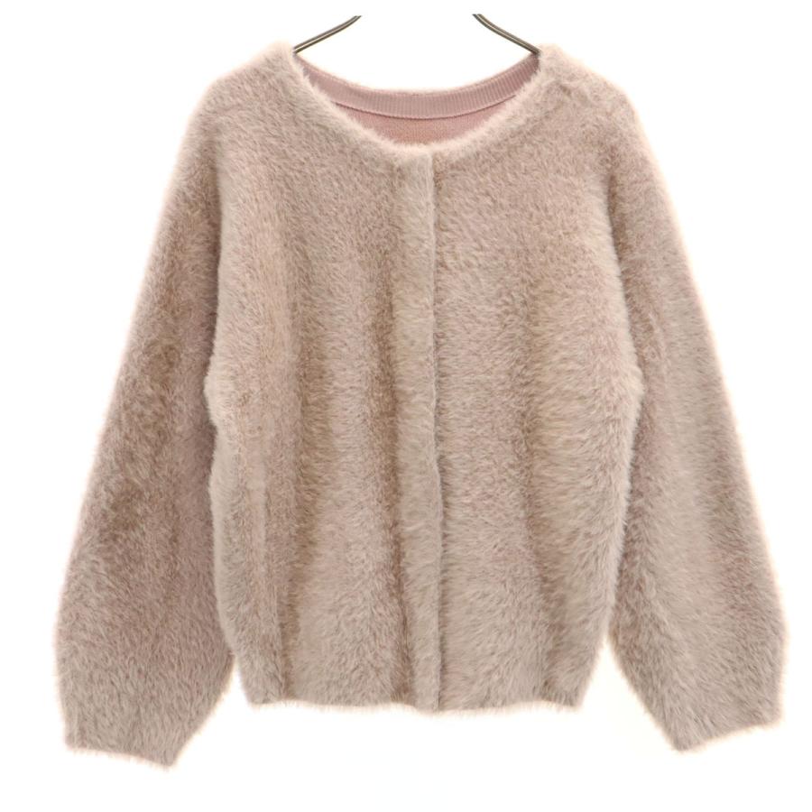 PLST フェザーヤーン2wayカーディガン　ピンク 中古・古着通販】PLST (プラステ) フェザーヤーン2WAYカーディガン