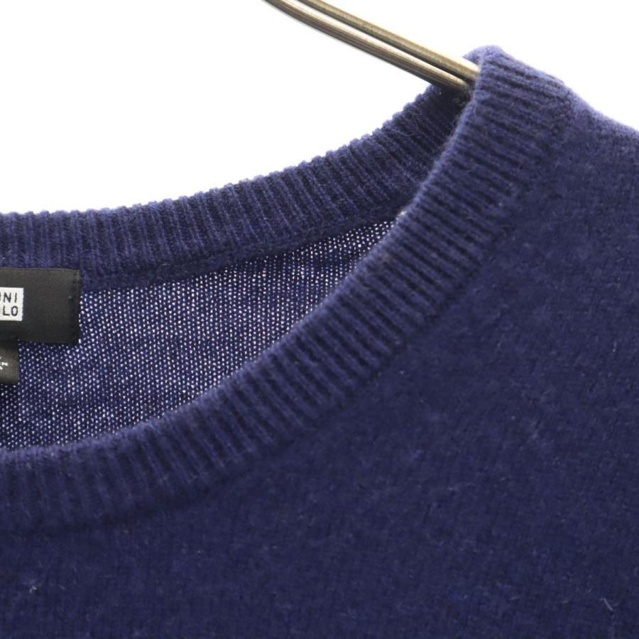 ユニクロ（UNIQLO） カシミヤ100％ 長袖 セーター XXL ネイビー ニット