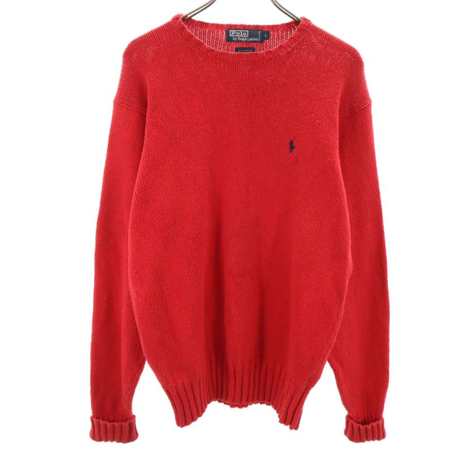 Polo by Ralph Lauren ポロバイラルフローレン 長袖 セーター L レッド