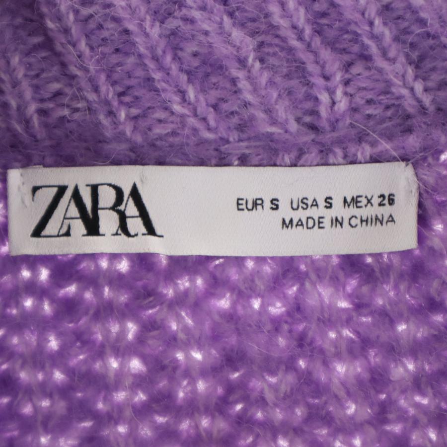 ZARA（ザラ） 美品 長袖 セーター S パープル ニット レディース 古着