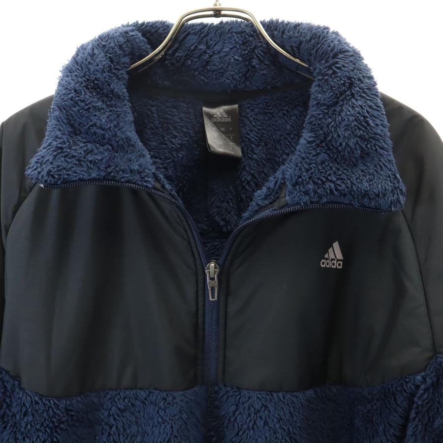 adidas（アディダス） フリースジャケット O ネイビー メンズ 古着
