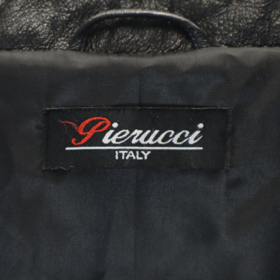 pierucci（ピエルッチ） 豚革 レザージャケット S ブラック メンズ 