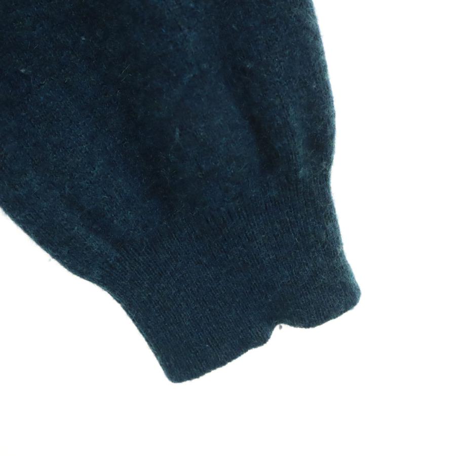 ユニクロ（UNIQLO） カシミヤ100％ 長袖 Vネック セーター L 青緑系