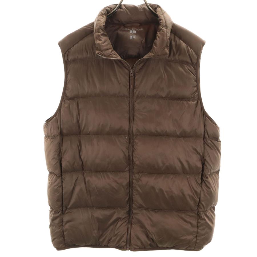 ユニクロ（UNIQLO） ウルトラライト ダウンベスト XL ブラウン系 収納