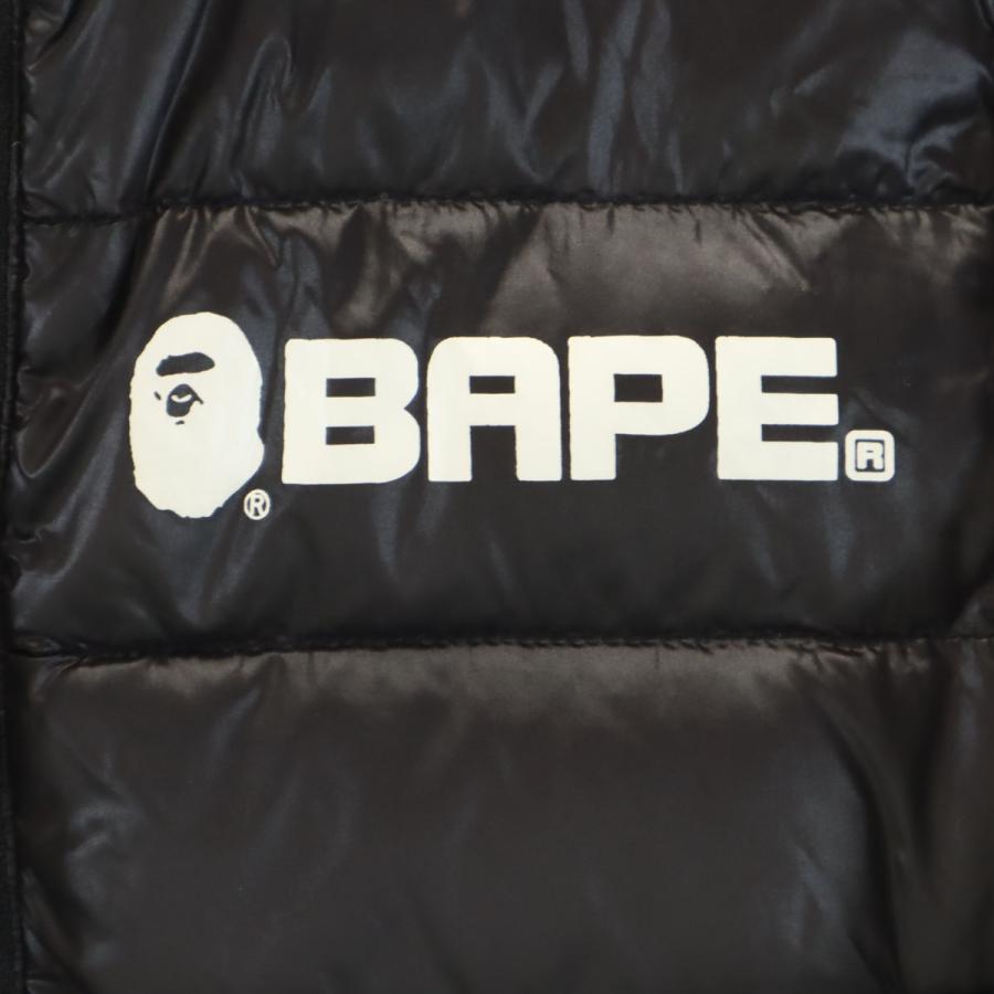BAPE KIDS ベイプキッズ ダウンジャケット 100 ブラック アベイシング