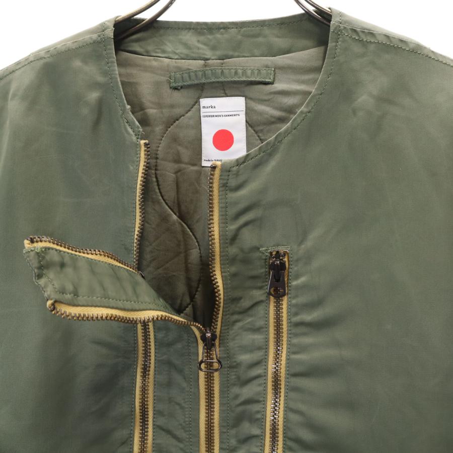 marka（マーカ） 日本製 MA-1 ノーカラー フライトジャケット 1 カーキ