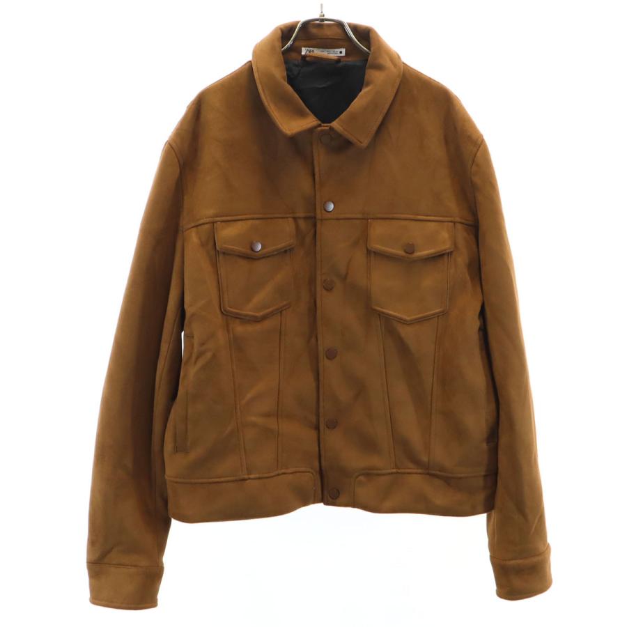 ZARA（ザラ） スエード ジャケット L キャメル メンズ 古着 中古