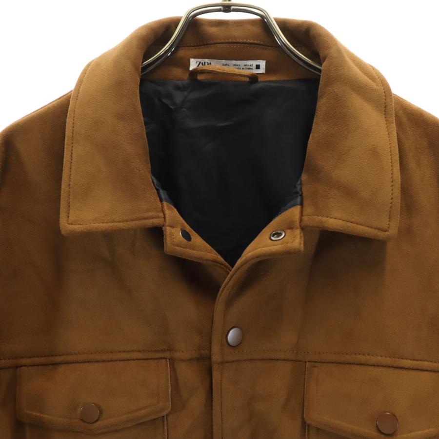ZARA（ザラ） スエード ジャケット L キャメル メンズ 古着 中古