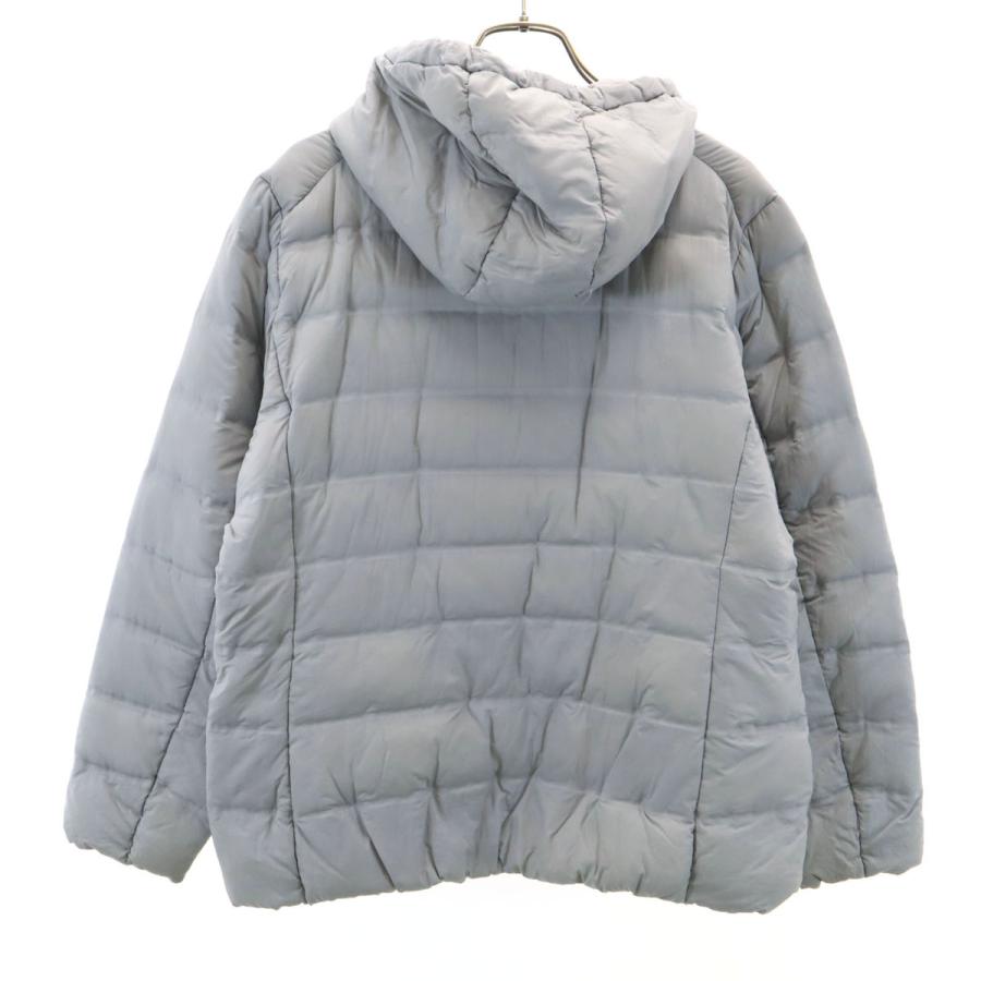 【極美品】ユニクロ　シームレスダウンパーカ　XL フード　グレー　軽量　防風 ユニクロ（UNIQLO） シームレス ウルトラライト ダウンパーカー XL