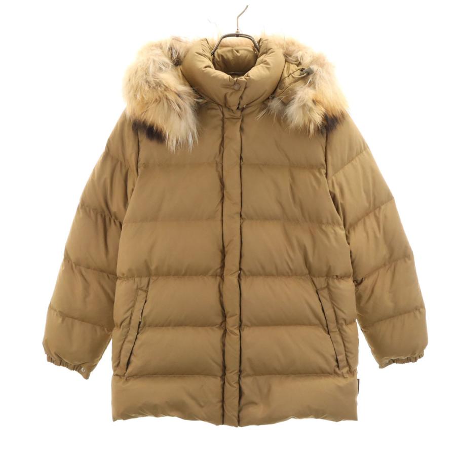 MONCLER（モンクレール） ファー付き ダウンジャケット 0 0 カーキ