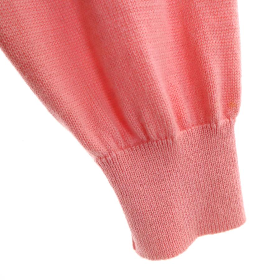 クレージュ courreges 長袖 セーター ニット 9号 ピンク 白 ゴルフ courreges sport futur クレージュ スポーツ フューチャー 日本製 長袖