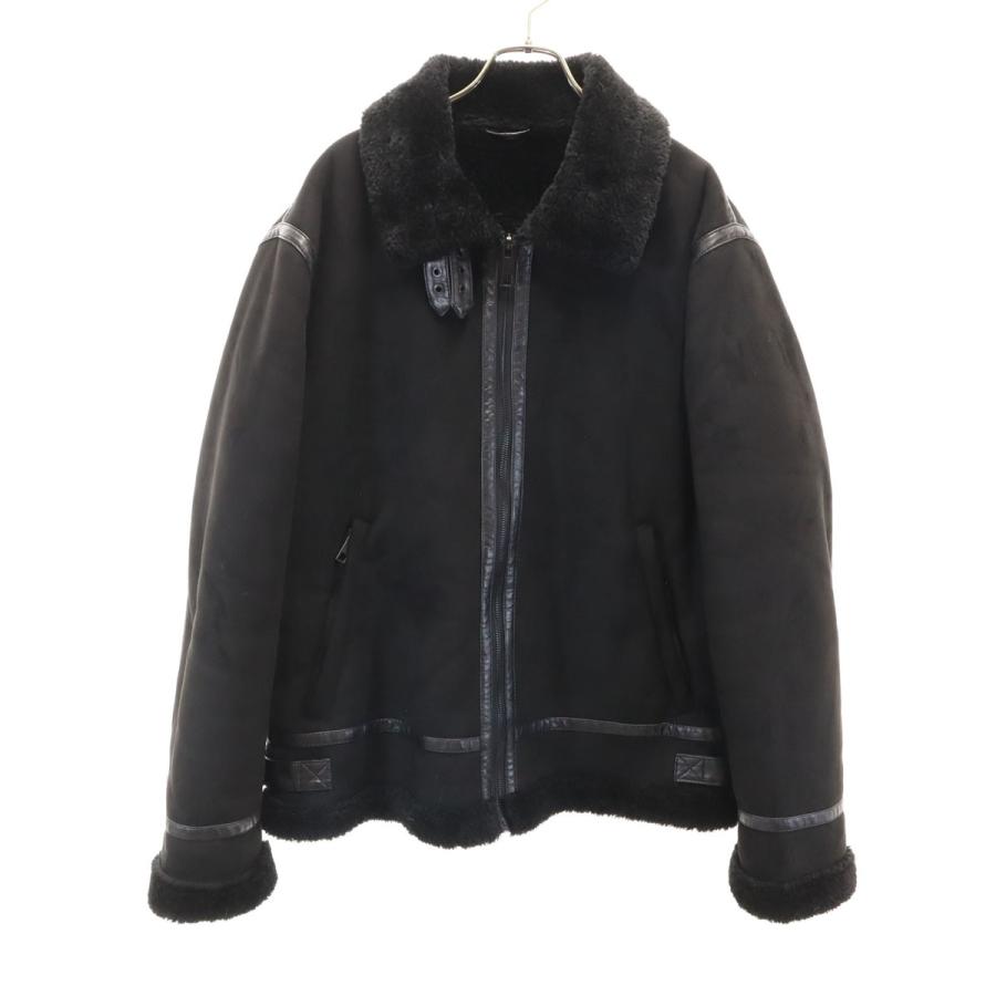 ZARA（ザラ） スエード ジャケット XL ブラック 裏ボア メンズ 古着
