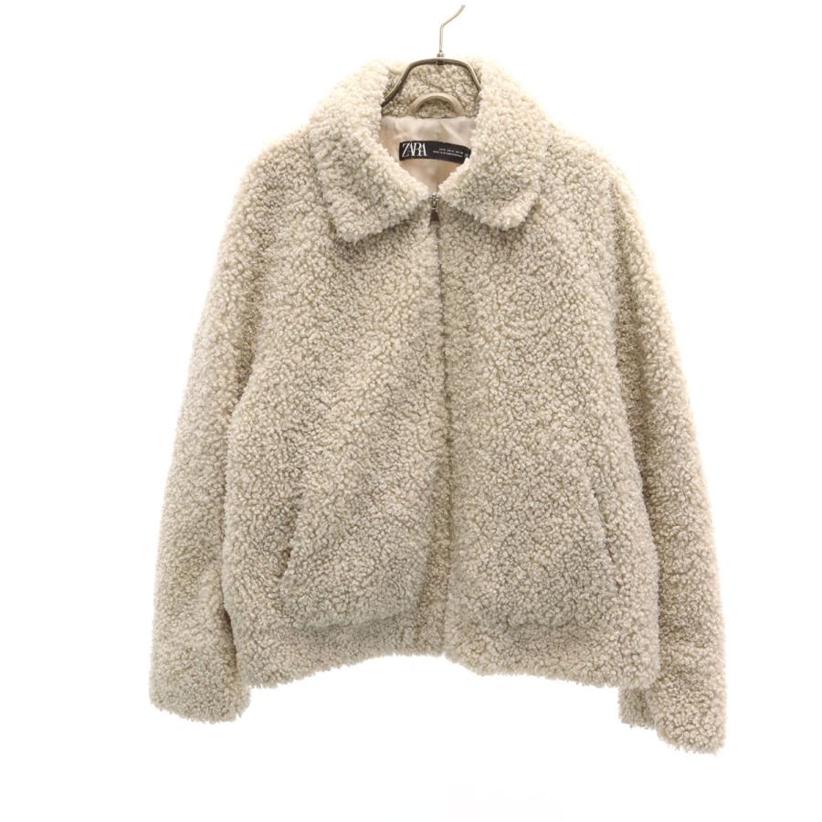 ZARA（ザラ） ボアジャケット S グレージュ レディース 古着 中古