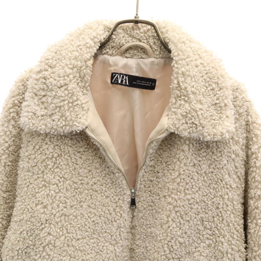 ZARA（ザラ） ボアジャケット S グレージュ レディース 古着 中古