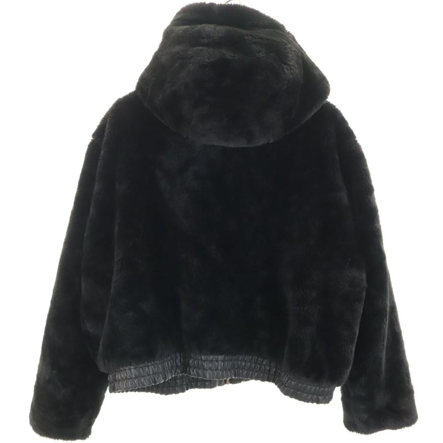 ZARA（ザラ） フェイクファー ジャケット L ブラック レディース 古着 