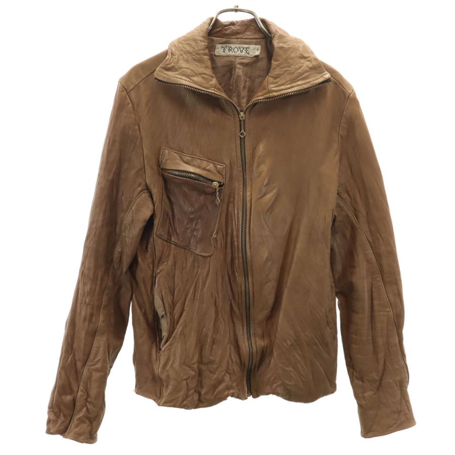 TROVE（トローヴ） 牛革 レザージャケット 2 ブラウン メンズ 古着