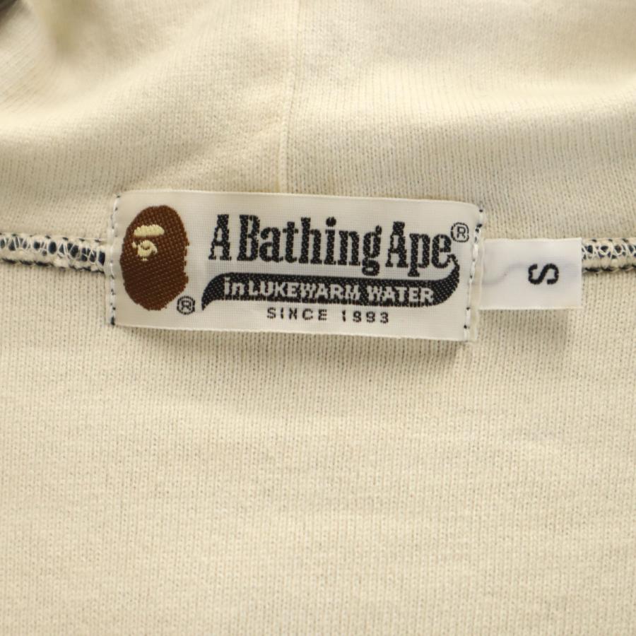 古着 A BATHING APE アベイシングエイプ 日本製 長袖 スウェット ジップパーカー S ブラック レディース A BATHING APE（アベイシングエイプ） 日本製 長袖 スウェット ジップ