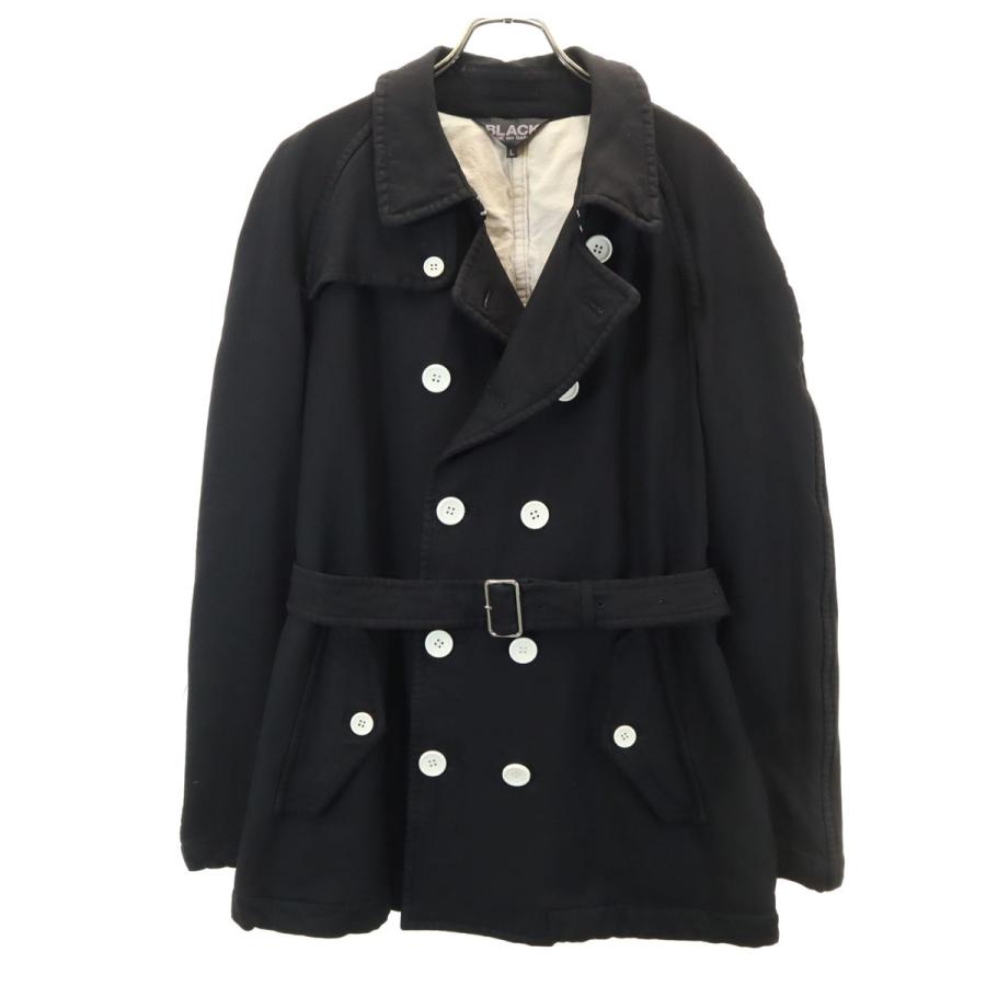 BLACK COMME des GARCONS ブラックコムデギャルソン 2014年 日本製 ピーコート L ブラック系 メンズ BLACK COMME des GARCONS ブラックコムデギャルソン 2014年 日本製
