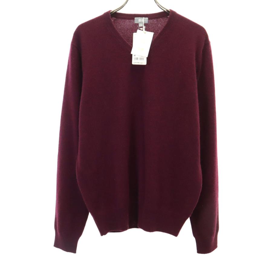 ユニクロ（UNIQLO） 未使用 カシミヤ100％ 長袖 Vネック セーター M