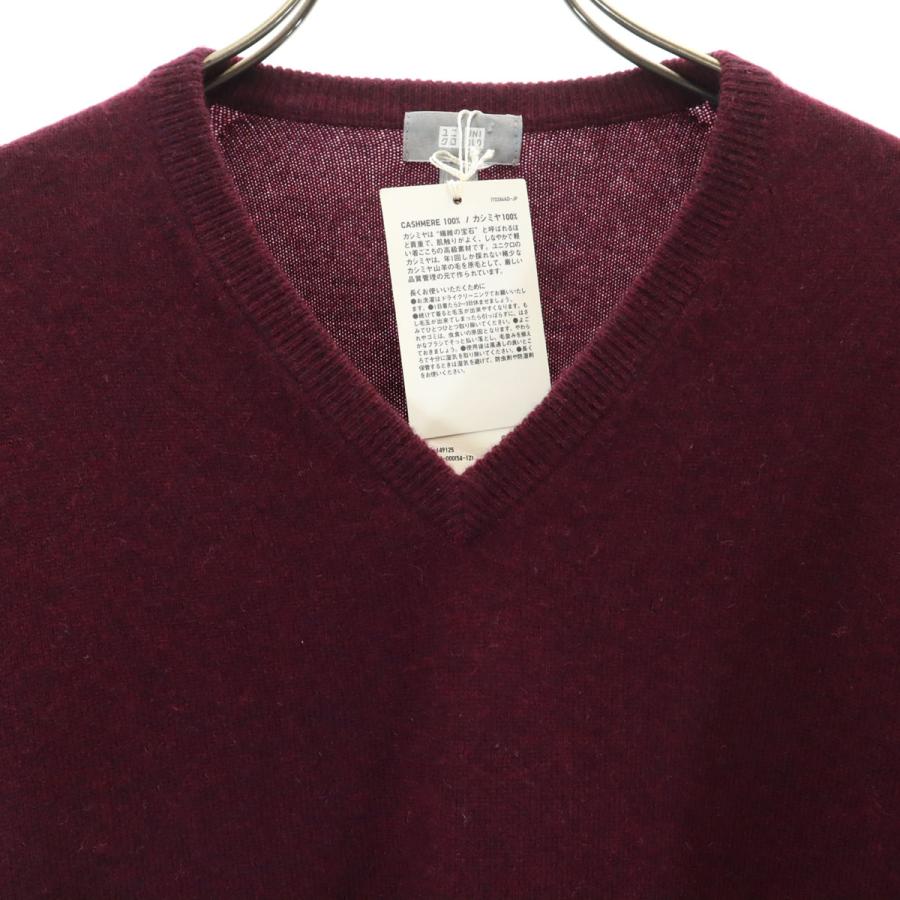 ユニクロ（UNIQLO） 未使用 カシミヤ100％ 長袖 Vネック セーター M