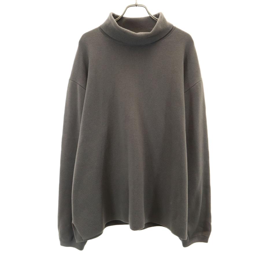 WYM ウィム 長袖 タートルネック ニット L チャコールグレー セーター
