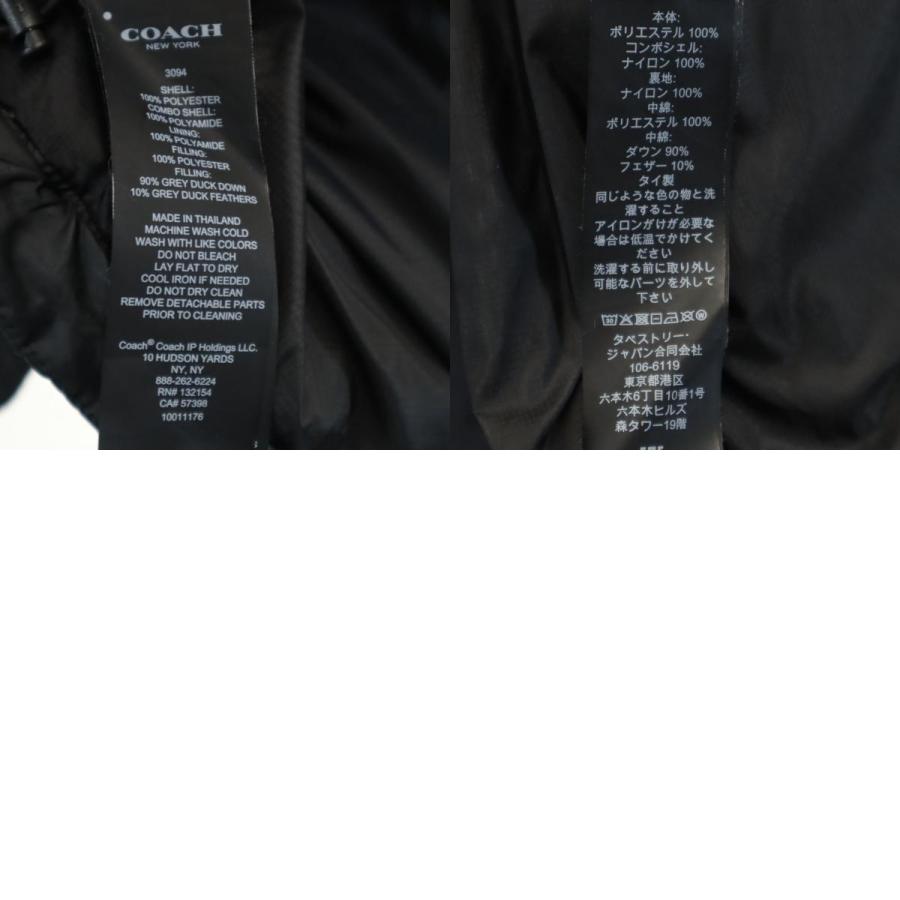 COACH（コーチ） ダウンジャケット S ブラック メンズ 古着 中古