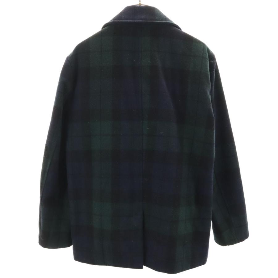 GAP（ギャップ） ブラックウォッチ チェック柄 ピーコート S 深緑 中綿 