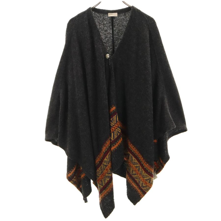 NAISSANCE（ネサーンス） 美品 日本製 ポンチョ チャコール ニット