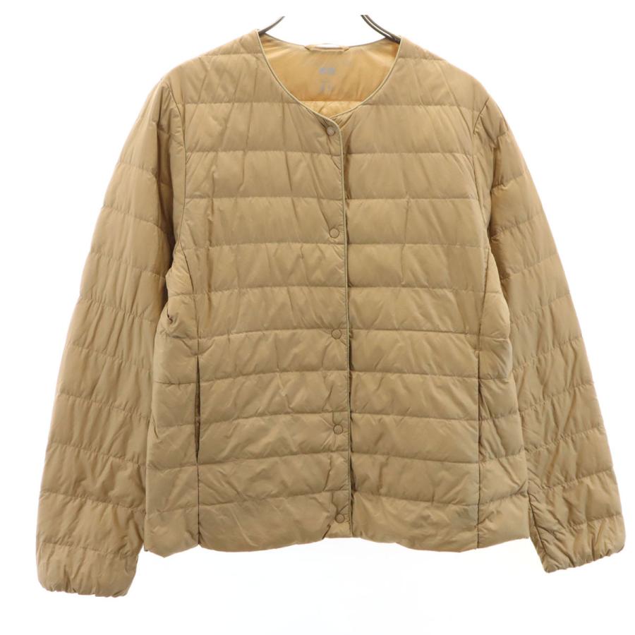 ユニクロ（UNIQLO） ウルトラライトダウンジャケット L ベージュ 収納