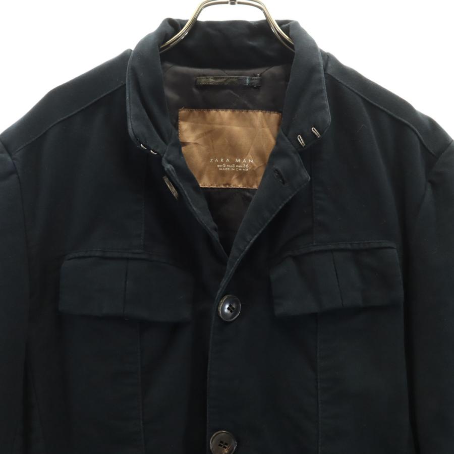 ZARA MAN ザラマン モールスキン サファリジャケット S ブラック