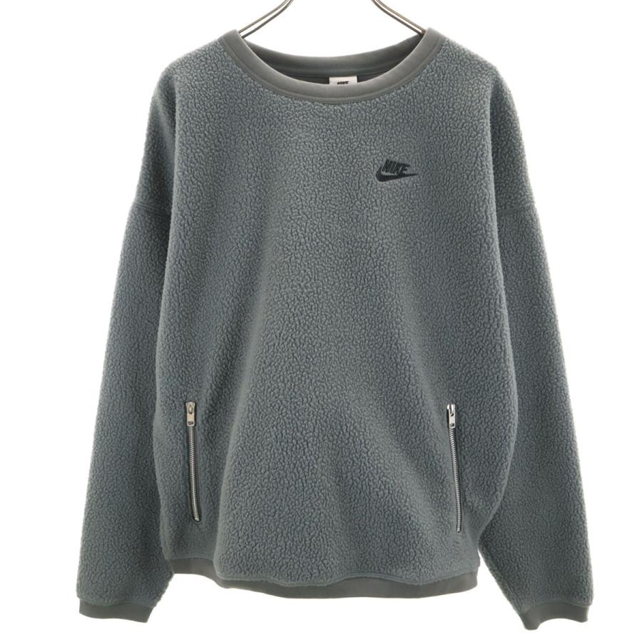 NIKE（ナイキ） 美品 長袖 ボア トレーナー S グレー フリース メンズ 
