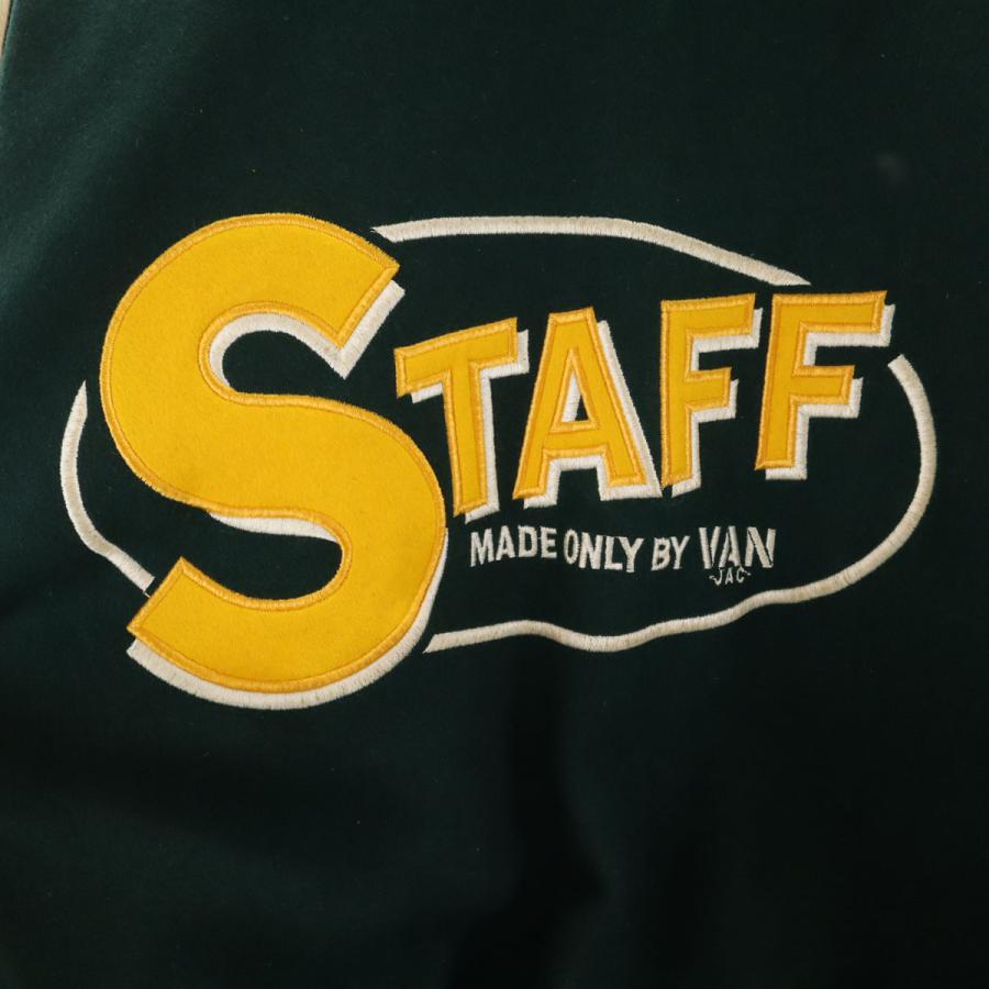 VAN JACKET ヴァンヂャケット レタードワッペン 牛革レザー切替