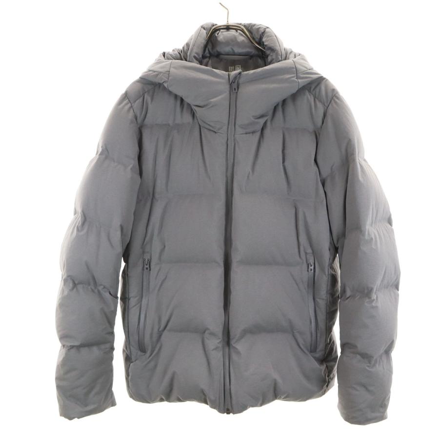 ユニクロ（UNIQLO） 長袖 シームレス ダウンパーカー L グレー メンズ 