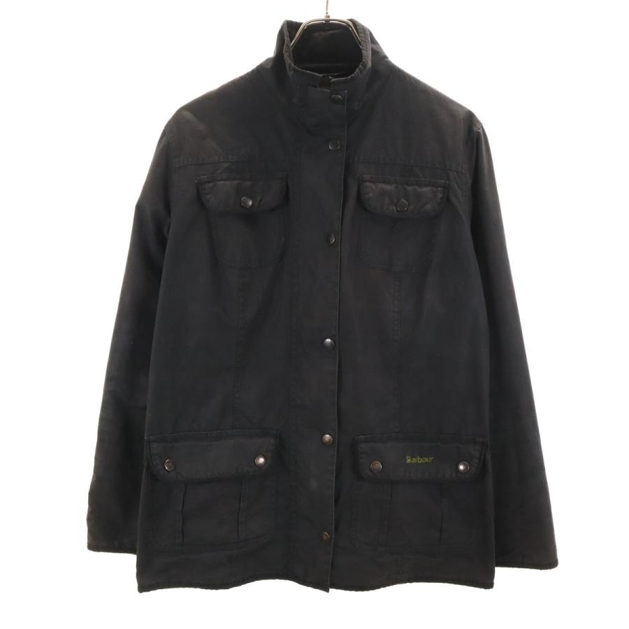 Barbour バブアー 英国製 3ワラント SMU UTILITY オイルドジャケット 14 ブラック ワックス レディース Barbour（バブアー） 英国製 3ワラント SMU UTILITY オイルド