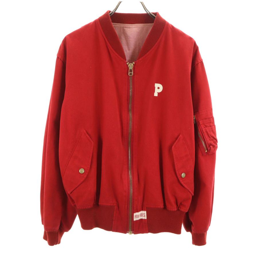 PINK HOUSE（ピンクハウス） 日本製 MA-1 ブルゾン L レッド系 