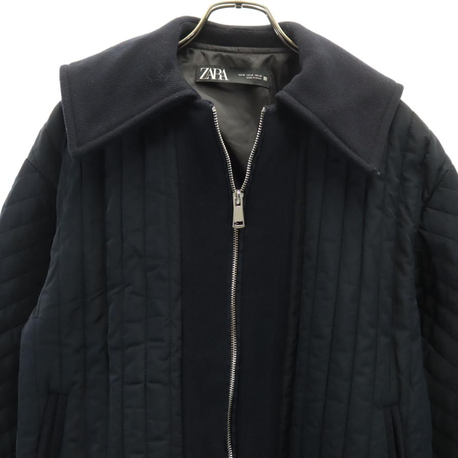 ZARA（ザラ） セーラーカラー キルティングジャケット M ネイビー