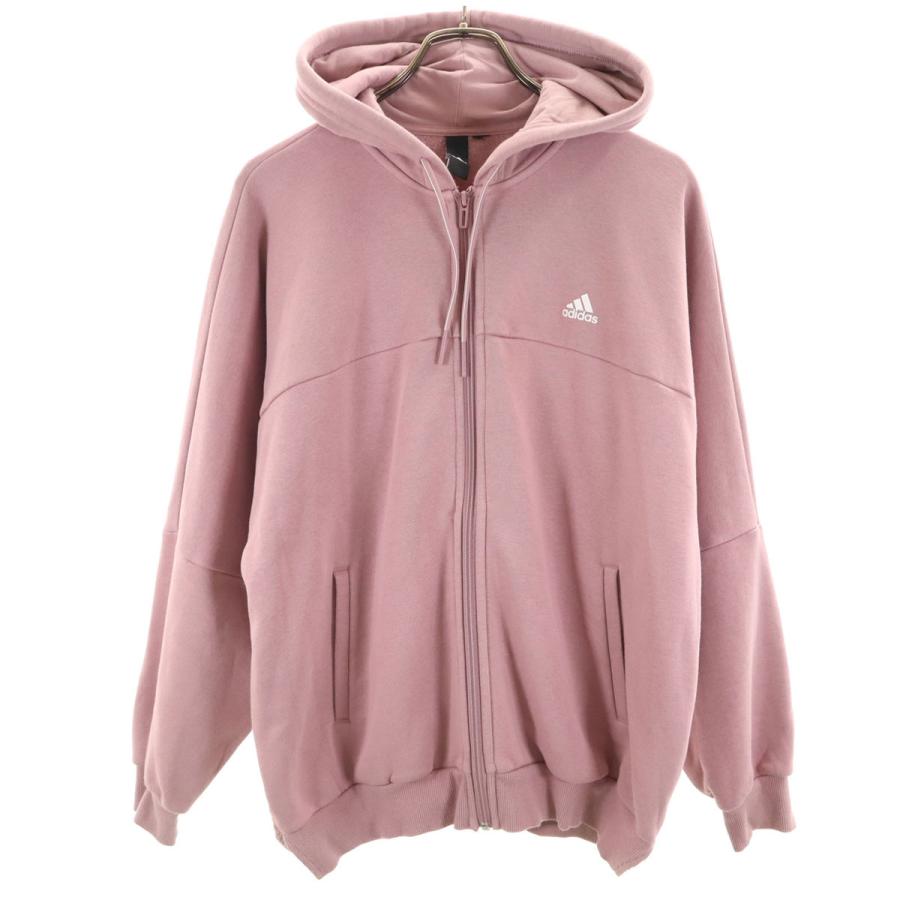 adidas（アディダス） 長袖 スウェット ジップパーカー M ピンク 裏