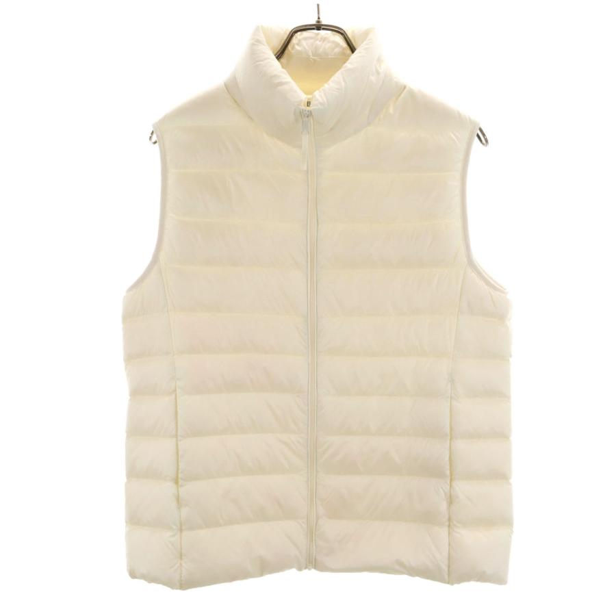 ユニクロ（UNIQLO） ウルトラライト ダウンベスト XL アイボリー 収納