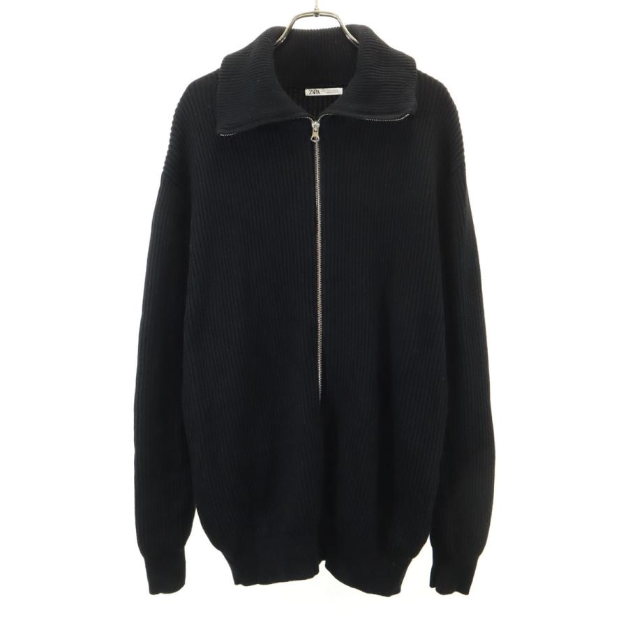 ZARA ニットジャケット　未使用 ZARA（ザラ） ニットジャケット L ブラック メンズ 古着 中古 : CARMAK