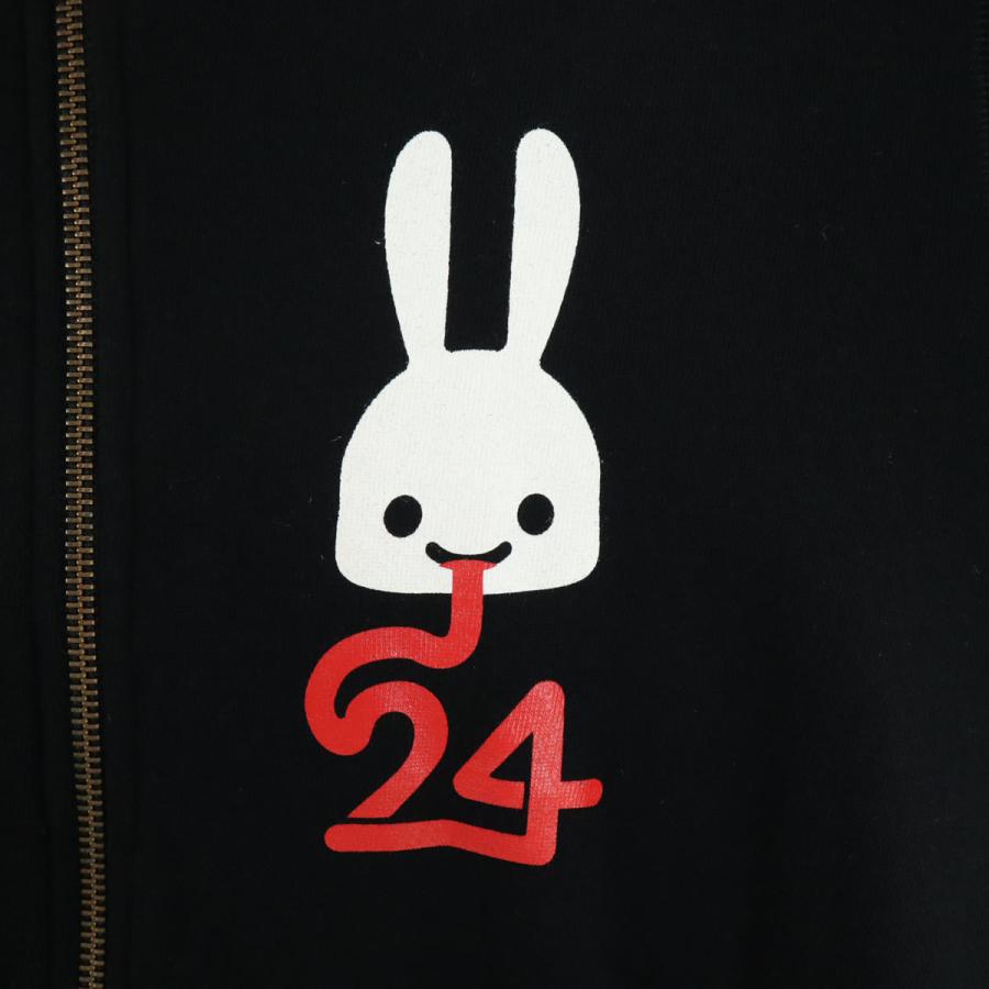 CUNE（キューン） 24周年 バック うさぎ ドラゴン 長袖 ジップパーカー