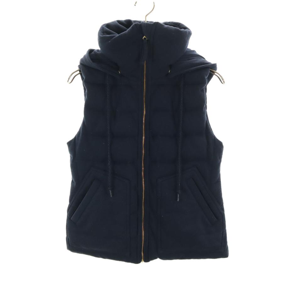 美品パラスパレス　フード付きダウンベスト　ネイビー 美品パラスパレス フード付きダウンベスト ネイビー - メルカリ