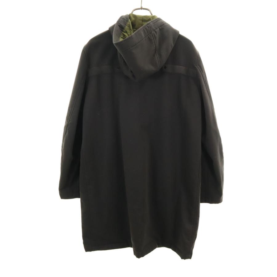 古着 KENZO HOMME ケンゾーオム 90s 日本製 オールド フーデッド コート 3 チャコールブラック メンズ KENZO HOMME ケンゾーオム 90s 日本製 オールド フーデッド コート 3
