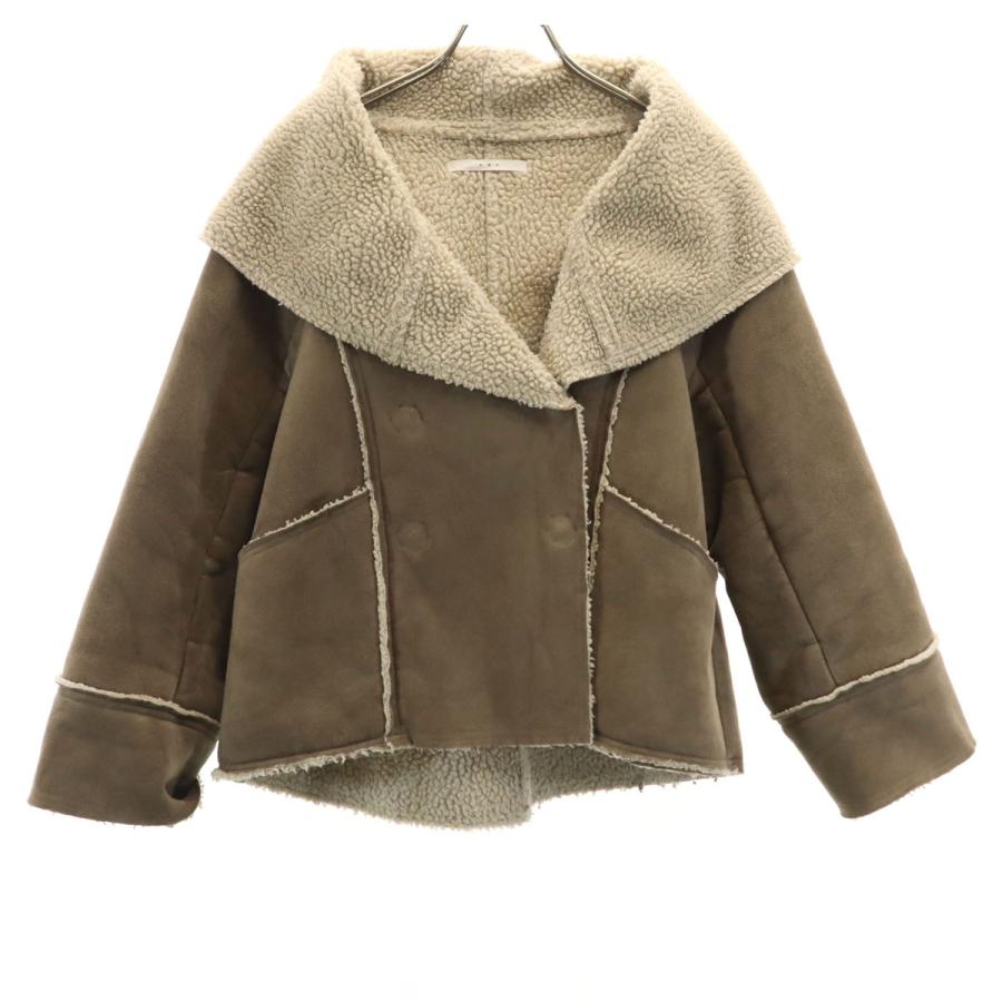 KBF（ケービーエフ） フェイクムートン ジャケット ブラウン系 裏ボア