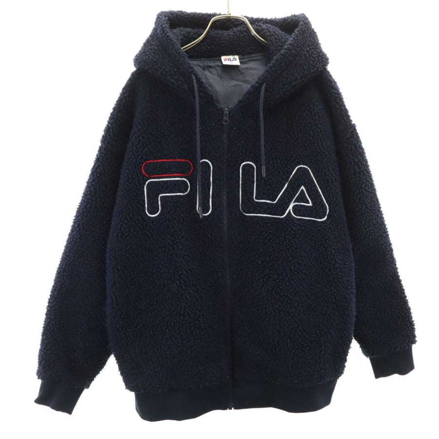 FILA（フィラ） ボアジャケット M ネイビー メンズ 古着 中古 : CARMAK