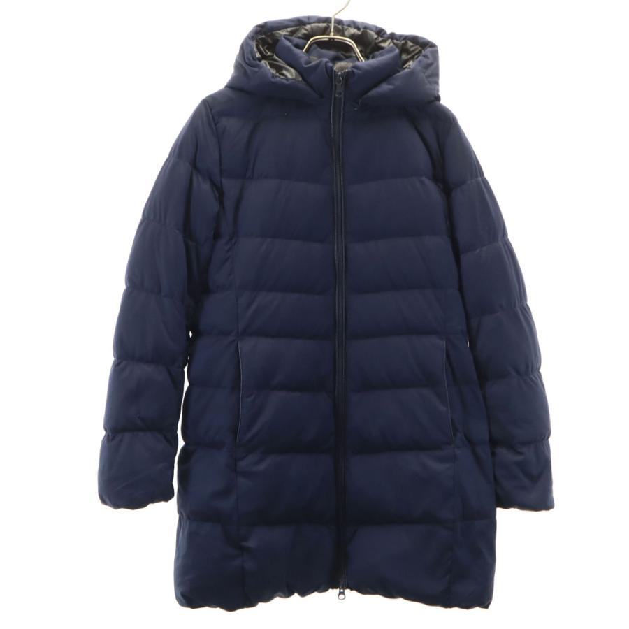 ユニクロ（UNIQLO） ストレッチ ダウンコート M ネイビー レディース 